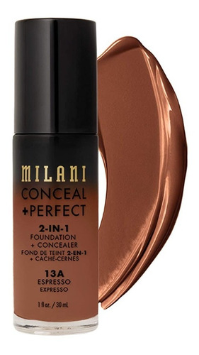 Milani Conceal+perfect - 13a Espresso - 2 En 1 Base+correct