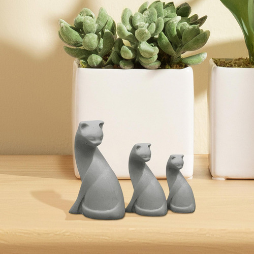 4 Figuras De Gato Bonitas Para Casa De Muñecas A Escala