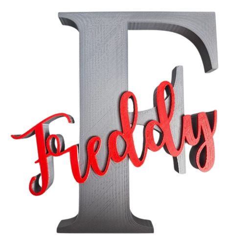 Cartel Personalizado 3d Con Nombre Para Fiestas - Fixi 3d