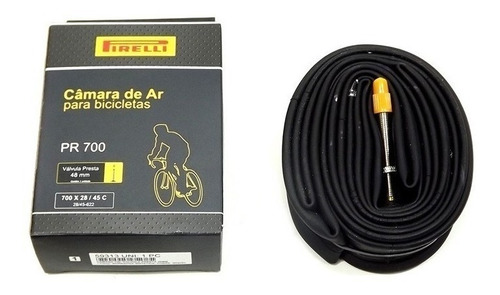 Câmara Ar Bicicleta 700x28/45 Bico Fino Presta Pirelli 48mm