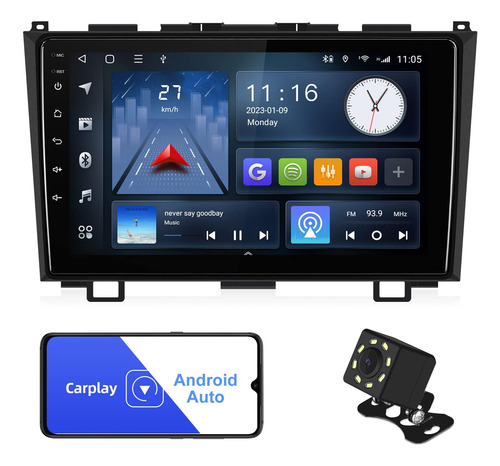 9' Android 10 Car Radio For Honda Cr-v 2007 2008 2009 2010 2