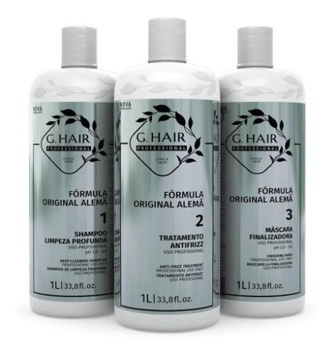 Ghair Escova Progressiva Alemã Original Kit 3x1 Litro