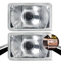 Comprar Par Faros Unidad 4x6 Rectangular H4 Foco Intercambiable
