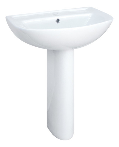 Lavabo De Ceramica Con Pedestal Y Rebosadero Marca Gravita