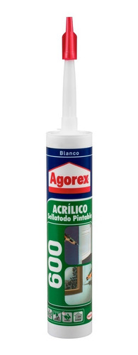 Sellante Profesional Acrilico Agorex 600 Blanco 300ml