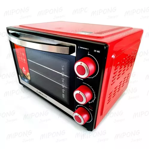 HORNO ELÉCTRICO ULTRACOMB DOBLE ANAFE UC 40AC 40L ROJO 220V