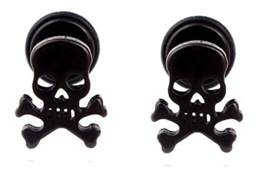 Calavera Skull - Aretes Goticos Dark Emo Kawaii E Girl  01