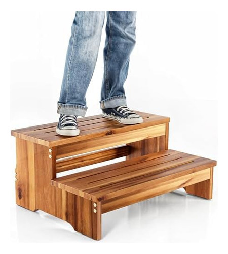 Taburete Elevado Para Ancianos, Medio Taburete De Madera Par