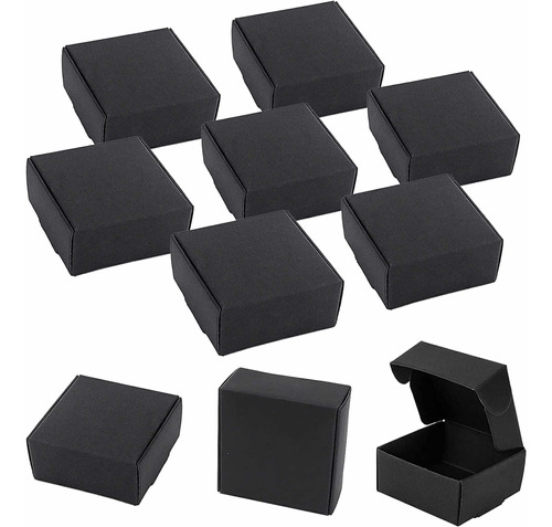 Sdootjewelry Caja Regalo Pequeña Negra Papel Kraft X50