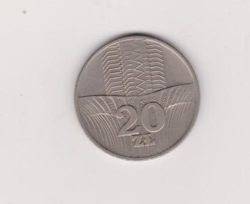 Moneda Polonia 20 Zloty Año 1973 Muy Bueno