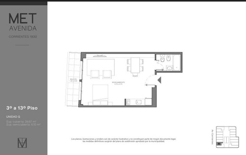 Venta Departamento 1 Ambiente Balvanera Balcon