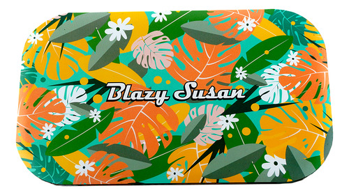 Charola Cigarrera Mediana Con Tapa Blazy Susan Verde Summer Trees