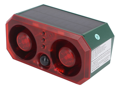 Sensor Solar De Sonido Y Alarma De Movimiento Exterior A Pru
