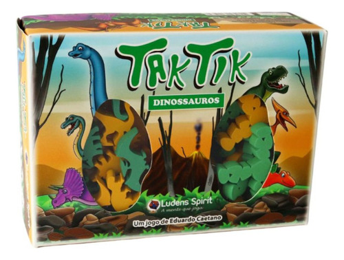 Tak Tik Dinossauros - Verde E Amarelo - Jogo - Ludens Spirit
