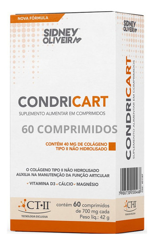 Colágeno Tipo Ii - Condricart Sidney Oliveira 60 Cápsulas.