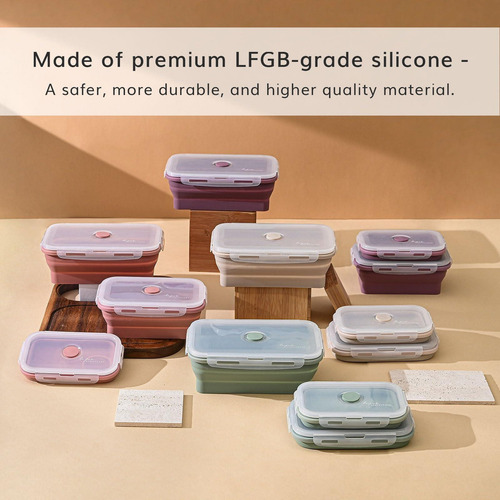 Bykurahome Fiambrera Plegable De Silicona Lejos - Estándar S