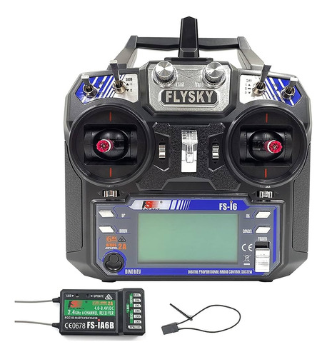 Radiocontrol Flysky Fs-i6 + Receptor Fs-ia6b 2.4ghz 6canales