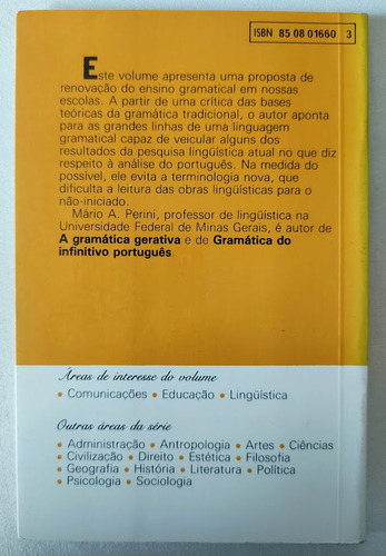 Para Uma Nova Gramática Do Português - Mário A. Perine (Usado)