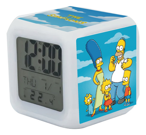 Reloj Despertador Los Simpsons Con Luz Led