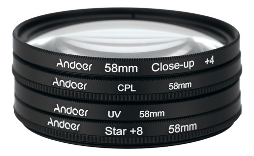 Kit De Lentes Filter +star Sony Macro Uv+cpl+close-up+4 Punt