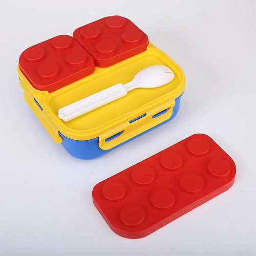 Taper Vianda Pack Set X2 Luncheras Animadas Bloque Elefante Azul