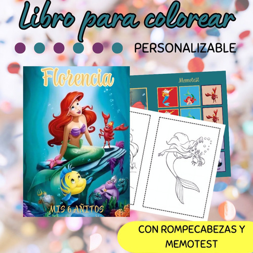 Libro Imprimible Para Colorear La Sirenita