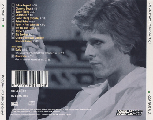 Cd Diamond Dogs (david Bowie) Estándar