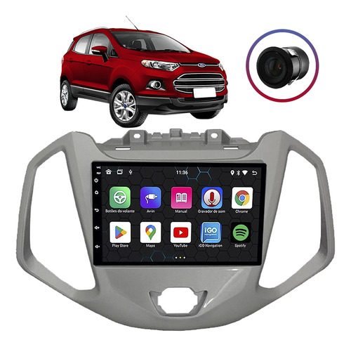 Central Multimídia Android Ford Ecosport 2015 E 16 Gps Wifi