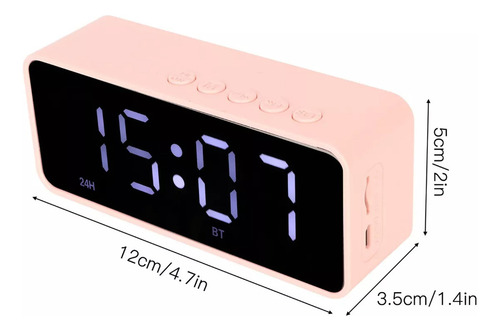 Reloj Despertador Digital C/bocina/bluetooth/radio Fm