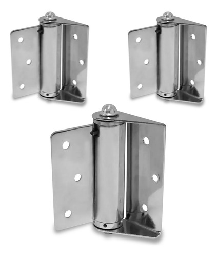 Dobradiça Inox Mola Zeus Porta Corta Fogo Kit 3 Un