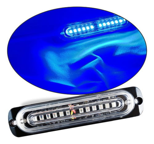 Plafon Barra Led Estrobo Lupa Luces Azul Autos Moto Rzr Jeep