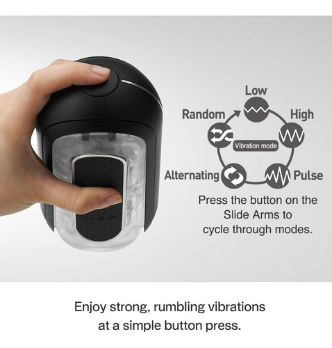 Masturbador Masculino Tenga Flip Zero Black Ev Con Vibración Color Negro