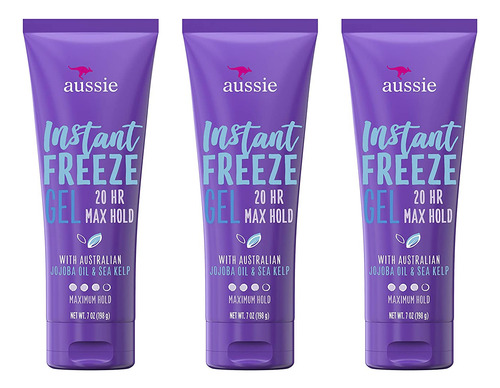 Gel De Cabelo Aussie Instant Freeze Maximum Hold Com Óleo De
