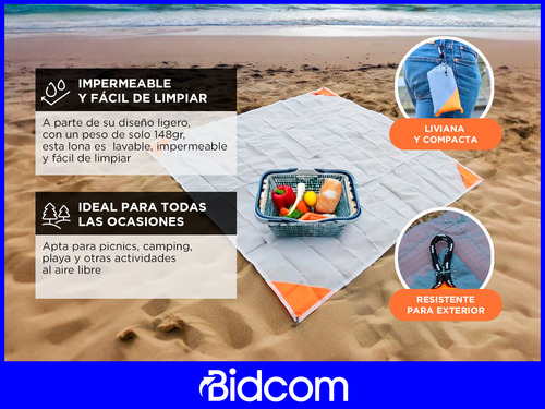 Manta Playa Gadnic Impermeable Plegable Enrollable Portatil