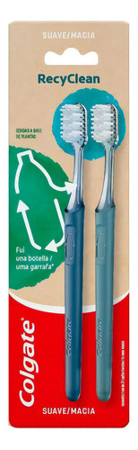 Colgate Recyclean Cepillo Dental Suave 2 Unidades