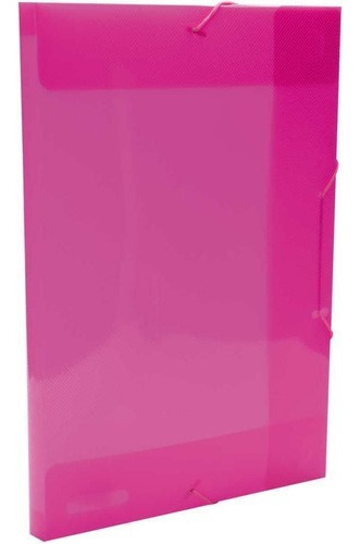 Pasta Aba Elastica Plastica Oficio 20mm Pink Delloline