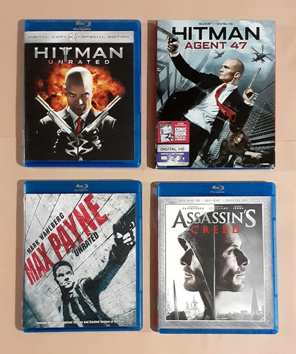 Hitman 2007 + 2015 + Max Payne + Assassin's Blu-ray Original
