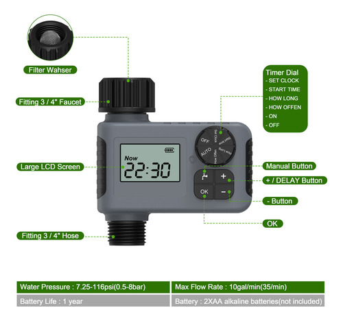 Ff Temporizador Riego Automático: Riego Neto Con Sensor L