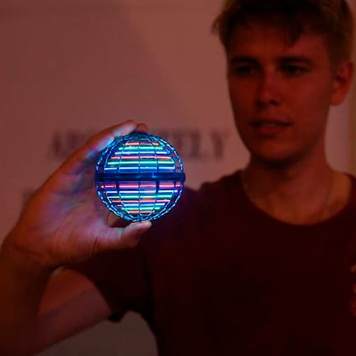 Pelota Voladora Rgb Recargable Flying Control Remoto On/off Color Azul