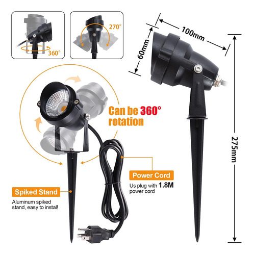 Led Para Exteriores De 10 W, Iluminación De Paisaje De 120 V