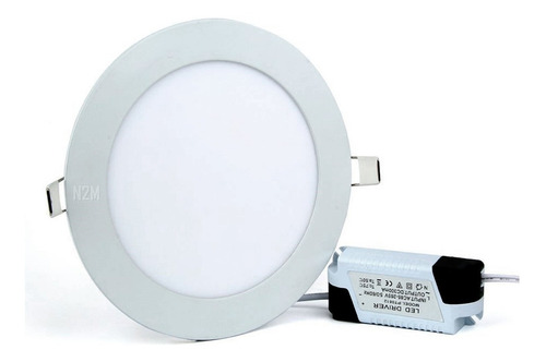 Plafon Led Spot Redondo 3w Embutir Panel Marco Blanco