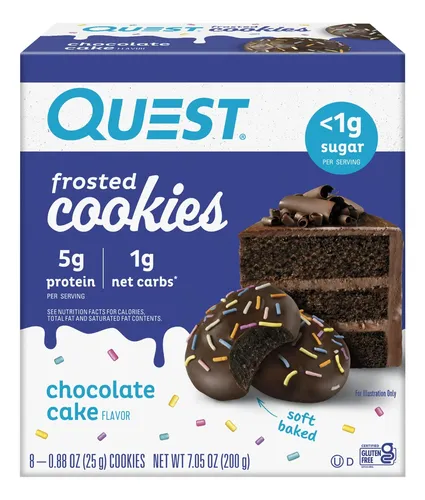comprar Quest Galletas Cubiertas, Chocolate Cake\u002F Birthday Cake 8 Pz