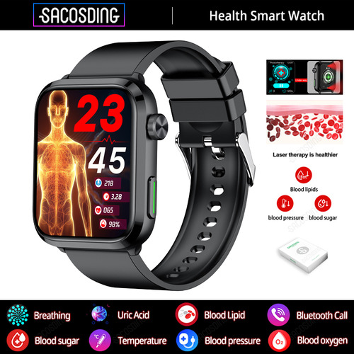 Smart Watch Para Hombre Y Mujer Glucemia Presión Arterial