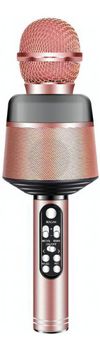 Micrófono Inalámbrico Bluetooth Karaoke Led Ultravoice Color Rosa