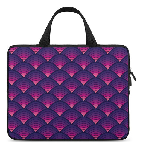 Bolsa Ordenador Portatil Escama Pez Sirena Purpura Maletin