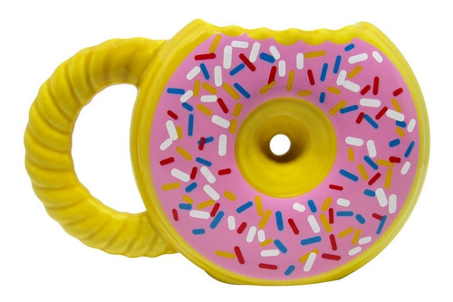 Caneca Vaso Decorativo Formato 3d Donut Decorado 500ml