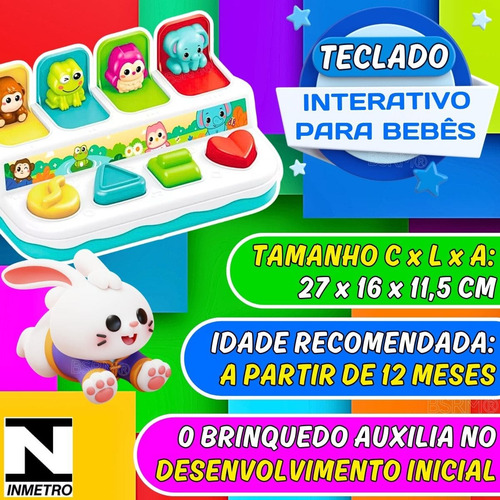 Kit Brinquedo Encaixe Para Bebê Turminha Pop + Cubo 7 Em 1