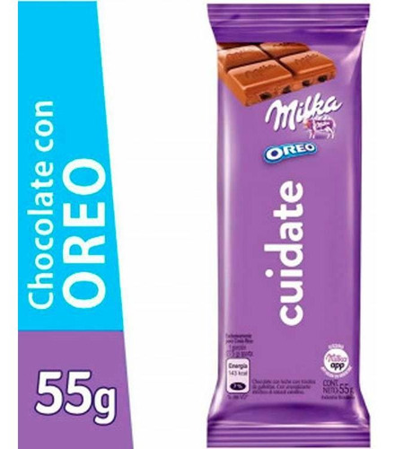 Pack X 12 Unid. Chocolate  Oreo Leche 55 Gr Milka Chocolate