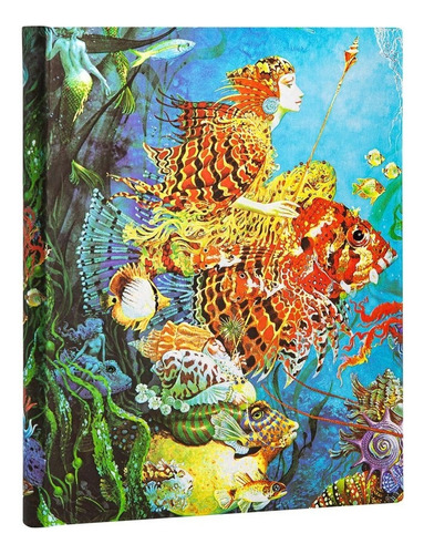 Caderno Paperblanks 23x18cm Pautado Sea Fantasies 54696