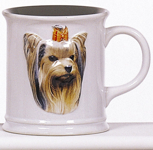 Taza Esculpida De Cerámica Yorkie